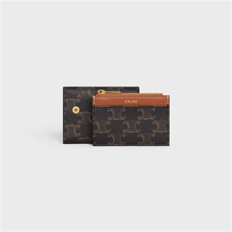 Women's Triomphe compact wallet in Triomphe canvas 